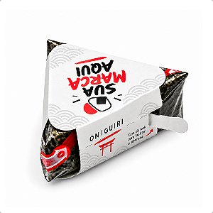 Caixa Triangular para Onigiri – 7,5 x 7,0 x 4,0 cm | Personalizado