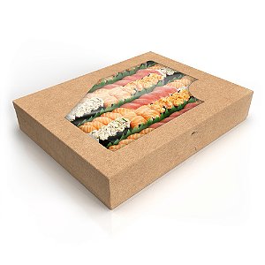Embalagem Caixa Sushi - Kraft | Grande