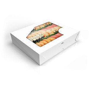 Embalagem Caixa Sushi - Branca | Média