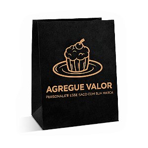 Embalagem Saco Kraft Delivery - 20,0 x 12,0 x 35,5 cm | Personalizado