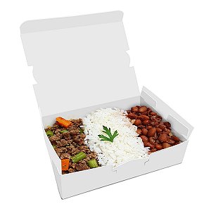 Caixa Box Marmita Style - Branca | Média