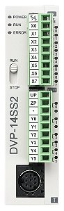 DVP14SS211T Controlador Lógico Programável SS2 CPU 8ED/6SD Transistor Delta