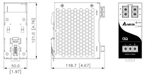 DRP024V120W1AA  SUBSTITUIDA POR DRL-24V120W1EN FONTE ALIM CLIQ E:85A264 1F S:24V 5A TR DIN Delta