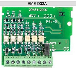 EME-D33A  Cartão de Expansão 3 Entradas Opto Isoladas + 3 Saídas Transistor para Inversor Delta  VFD-E