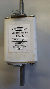 Fusível NH01 - 224A - Eletromec gL 500 Volts - Bussmann