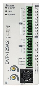 DVP12SA211R Controlador Lógico Programável SA2 CPU 8ED/4SD Relé Delta