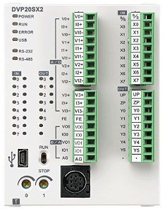 DVP20SX211S Controlador Lógico Programável SX2 CPU 8ED/6SD Transistor PNP 4EA/2SA Delta