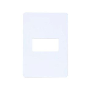 N1371.1 BL Placa horizontal 4'' x 2'' 1 módulo branca UNNO ABB
