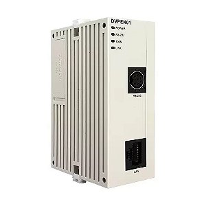 DVPEN01-SL  Módulo de Comunicação Ethernet para CPUs DVP Delta  c/ Barramento Lado Esquerdo