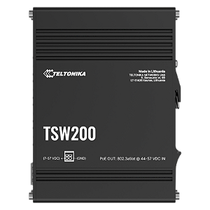 TSW200 Switch Industrial Não Gerenciável 8x Gigabit / POE+ & 2x SFP Teltonika