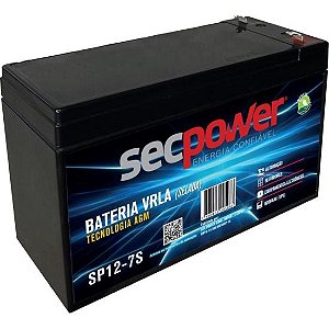 Bateria Estacionária SP12-7S 12V 7Ah SECPOWER
