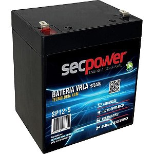 Bateria Estacionária SP12-5 12V 5Ah SECPOWER