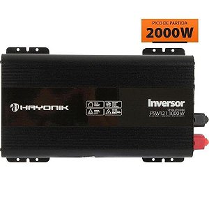 Inversor Automotivo PSW121 Onda Senoidal 1000W 12Vdc/220V HAYONIK