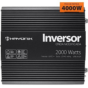 Inversor de Onda Modificada PW11-4 2000W 12Vdc/127V Off Grid Hayonik