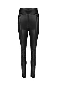 CALÇA LEGGING CRUSH COURO COM ELASTANO