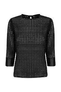 BLUSA LAISE PUNHO COURO