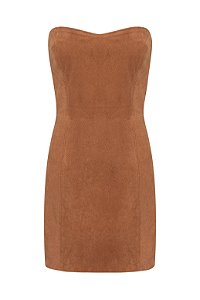 VESTIDO TOMARA QUE CAIA BARBATANA CAMURÇA