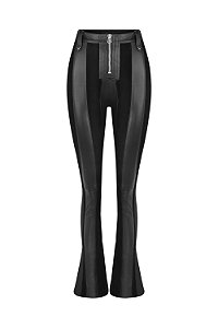 CALÇA STRIPES COURO COM CAMURÇA