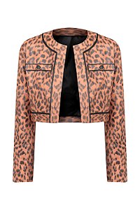 CASAQUETO VIÉS ANIMAL PRINT