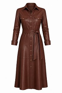 VESTIDO CHEMISE BOTÕES DOURADOS