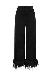 CALÇA PANTACOURT CAMURÇA PLUMAS
