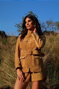 CAMISA MILITAR CINTO CAMURÇA
