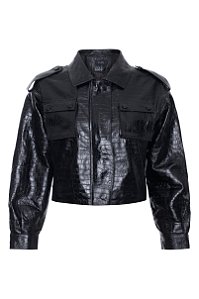 JAQUETA AVIADOR CROCO