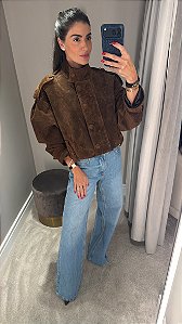 JAQUETA OVER NECK CAMURÇA