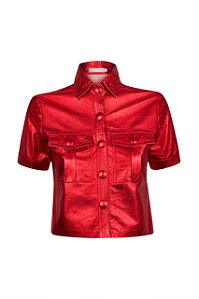 CAMISA CROPPED METALIZADO