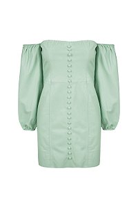 VESTIDO BUFANTE BOTÕEZINHOS