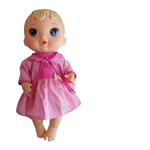 Vestido Regata C/ Casaquinho P/ Boneca Baby Alive/My Little