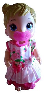 Vestido Moranguinho P/ Boneca Baby Alive/My Little