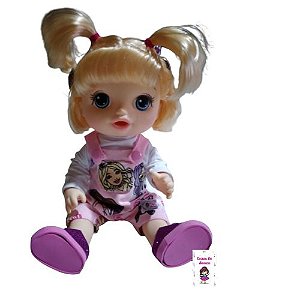 Jardineira Personagens Barbie P/ Bonecas Baby Alive/My little