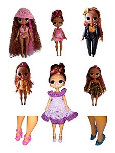 Lote Roupinhas P/ Boneca Lol Omg