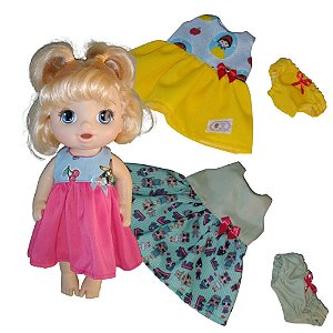 Lote Vestidos P/ Baby Alive/My Little/Cry Baby/Baby Collections