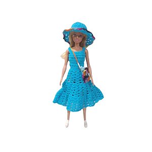 Vestido Regata Midi C/ Acessórios P/ Boneca Barbie