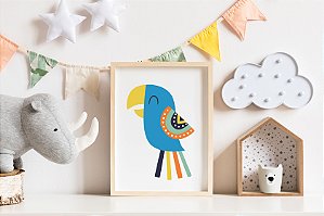 Quadro Infantil Arara Azul