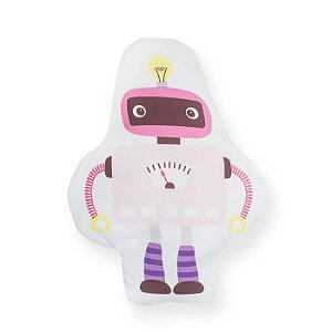 Almofada Infantil Robô Lâmpada Rosa
