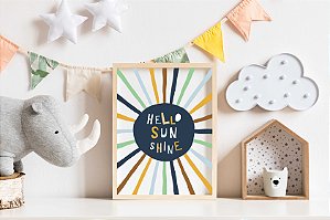 Quadro Infantil Hello Sunshine Verde