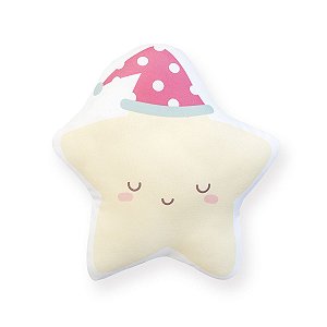 Almofada Infantil Estrela Gorro Tons Pastéis