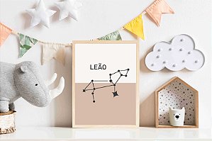 Quadro Infantil Signo Leão