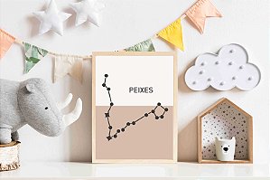 Quadro Infantil Signo Peixes