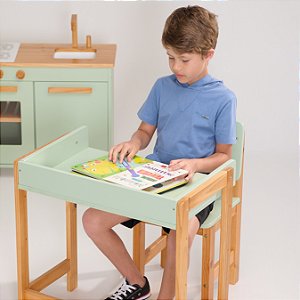 Mesa Infantil com Regulagem - Verde Oliva