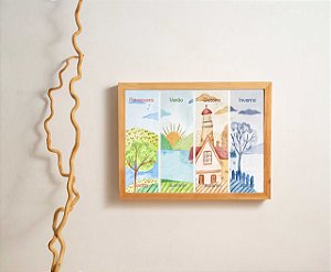 Quadro Infantil Estações do Ano
