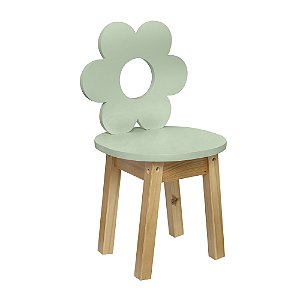 Cadeira Infantil Flor - Verde Oliva