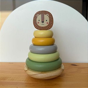 Brinquedo Torre de Encaixe - Leão