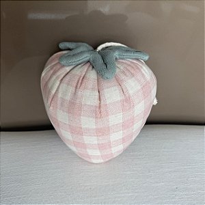 Enfeite de Pano Morango Rosa