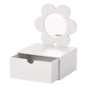 Mini Penteadeira de Bancada Flor - Branco