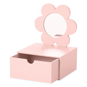 Mini Penteadeira de Bancada Flor - Rosa