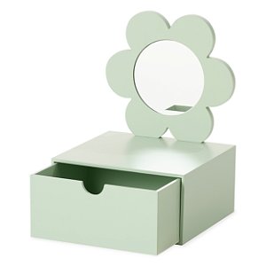 Mini Penteadeira de Bancada Flor - Verde Oliva